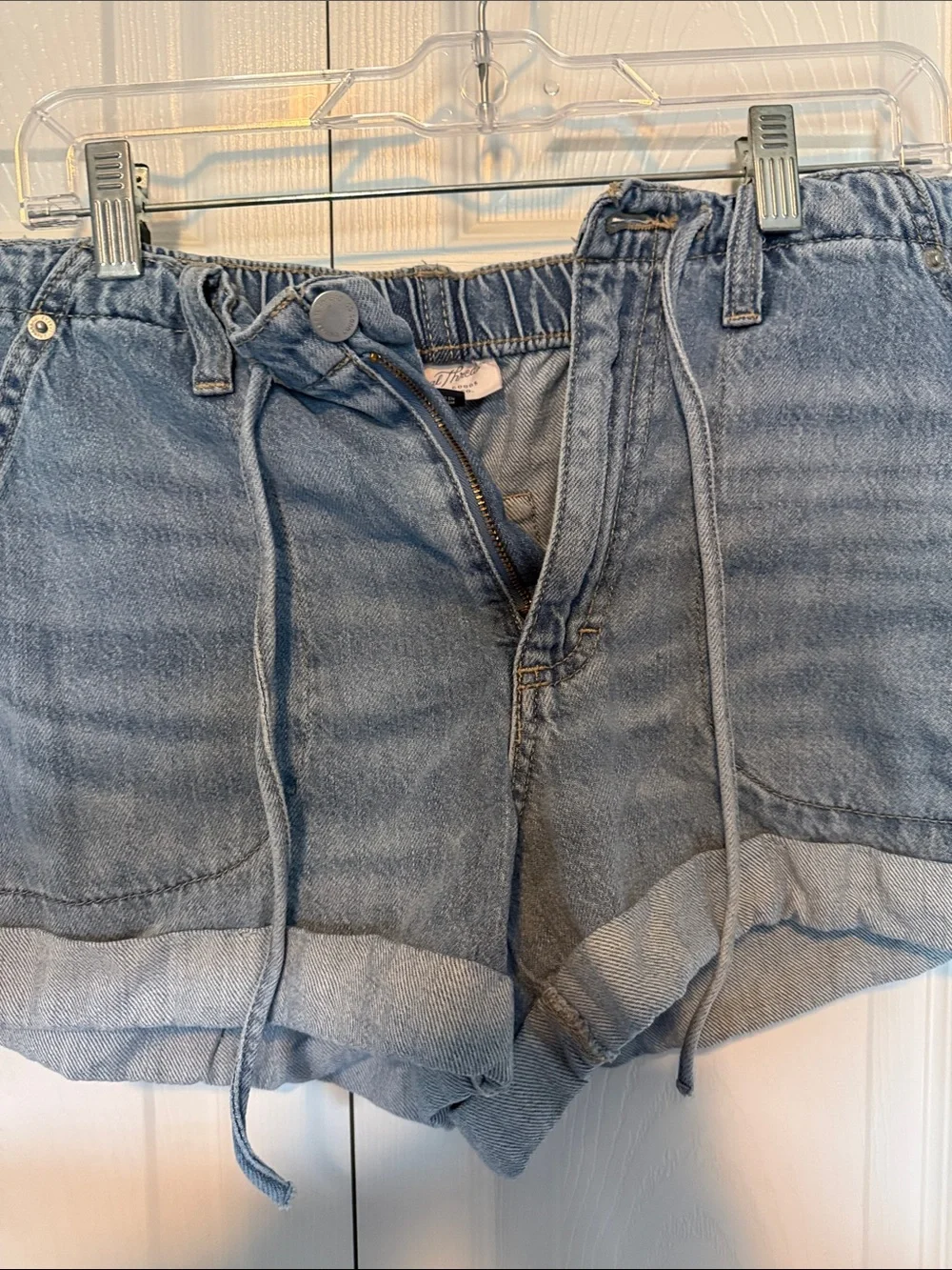 Universal Thread Light Blue Denim Drawstring Shorts